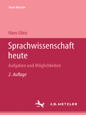 cover image of Sprachwissenschaft heute